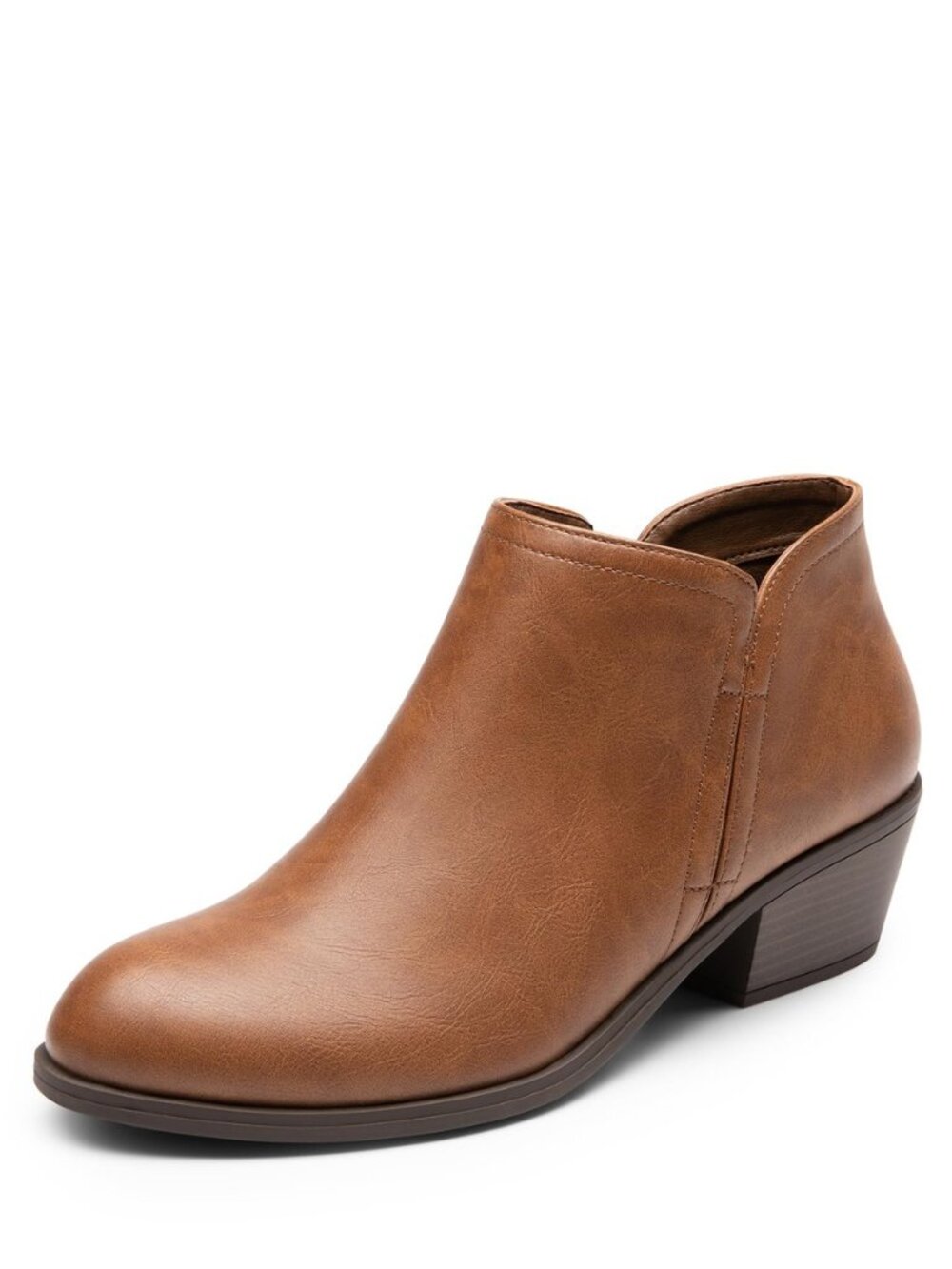 Women Ankle Booties Low Chunky Heel Dress Boots
